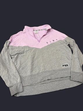 PINK Victoria's Secret Lavender Quarter-Zip Pullover